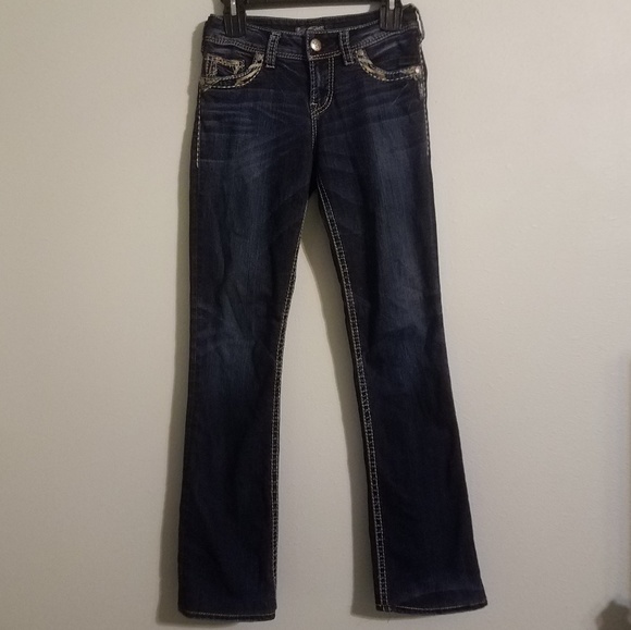 Silver Slim Bootcut Jeans - Picture 1 of 6